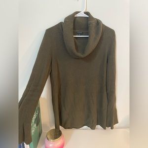 Talbots olive green cowl neck sweater